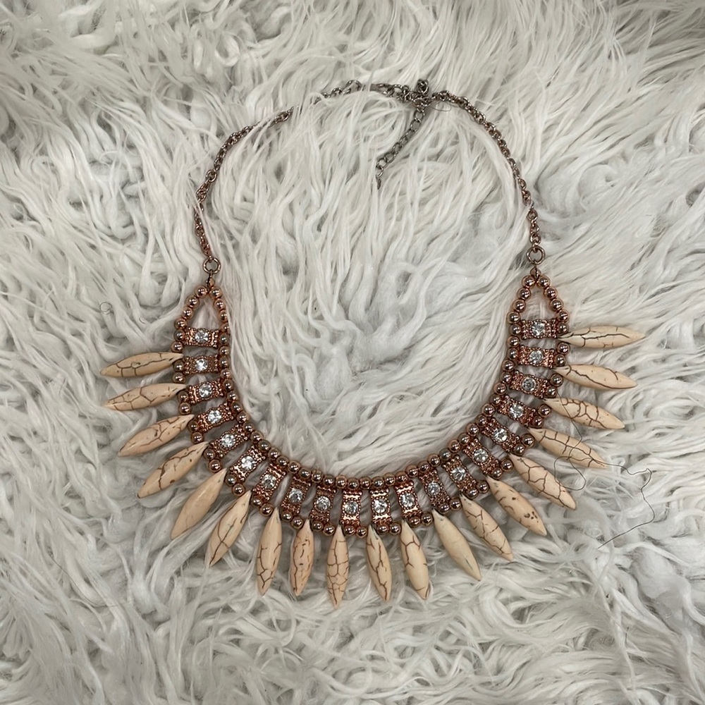 Rose gold and pink necklace